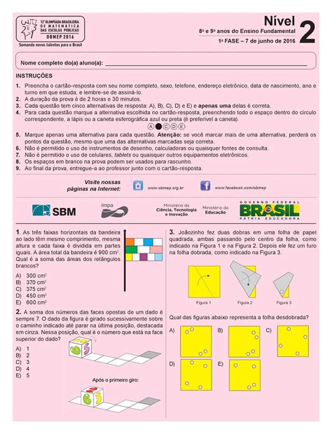 Obmep Provas E Soluções 2023