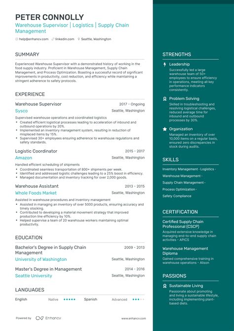 5 Warehouse Supervisor Resume Examples & Guide for 2024