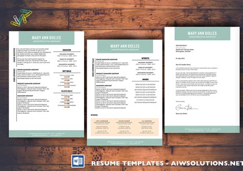 professional resume template cv template extra page