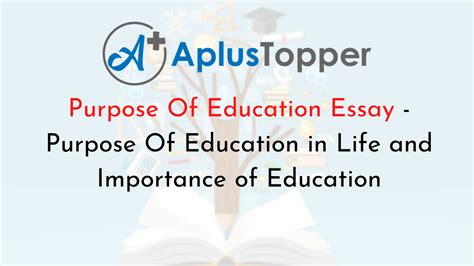 Purpose Of Education Essay Purpose Of Education In Life And