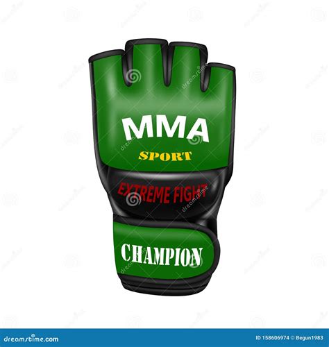 Mixed Martial Arts Gloves In Vectormma Gloves In Vector Stock Vector
