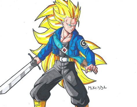 Trunks In Ssj3 Scan By Mikees On Deviantart