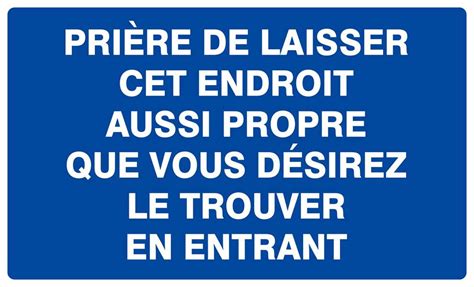 PRIERE DE LAISSER CET ENDROIT AUSSI PROPRE... 330x200mm SOFOP