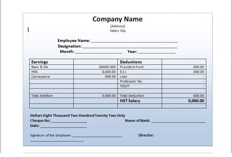 How Salary Slip Template Can Make Your Life Easy Excel Tmp