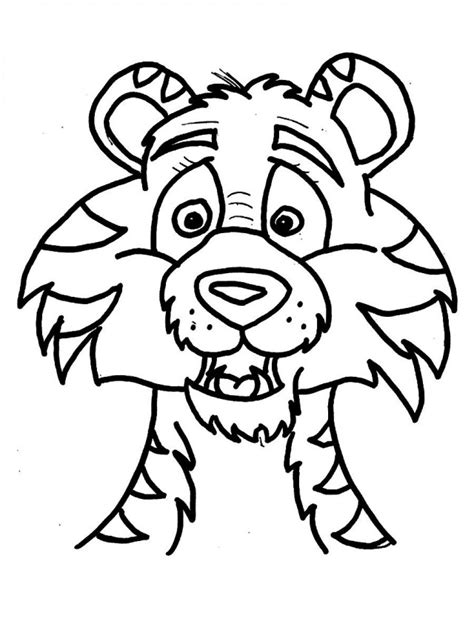 Tiger coloring pages ideas with awesome pattern animal coloring. Tiger Face Coloring Page - ClipArt Best