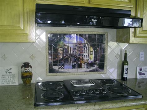 Want some trendy kitchen backsplash ideas? Kitchen backsplash ideas-Archway To Venice-Tile Mural