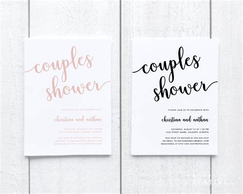 printable couples shower invite template mint green etsy canada