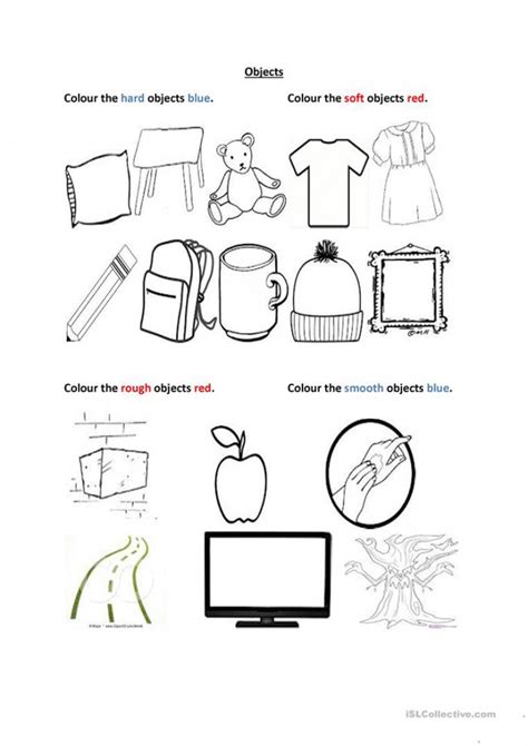 Rough Or Smooth, Hard Or Soft How Does It Feel? Worksheets | 99Worksheets