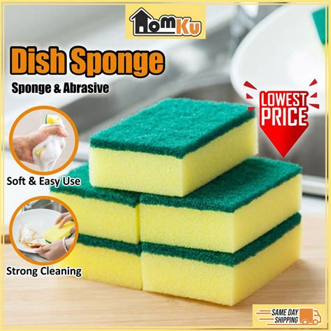 Homku Sponge Dish Wash Sponge Cleaning Sponge Dish Pot Scouring Sponge