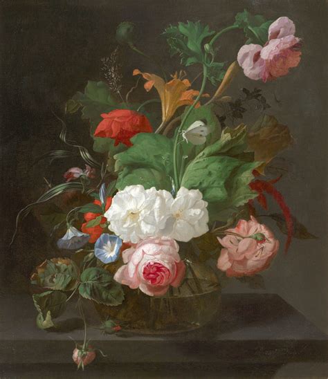 Summer Flowers In A Vase By Rachel Ruysch 17th Century Ciel Bleu Media