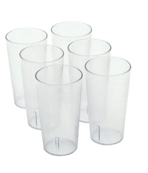 Ezee Lyfe Plastic Glasses Virgin Plastic Water Glass Set Of 6pc 200