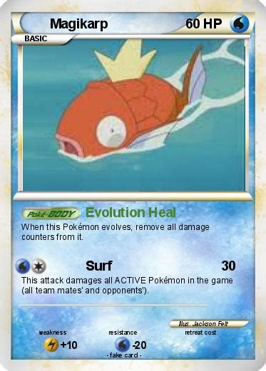 Pokémon Magikarp 321 321 Evolution Heal My Pokemon Card