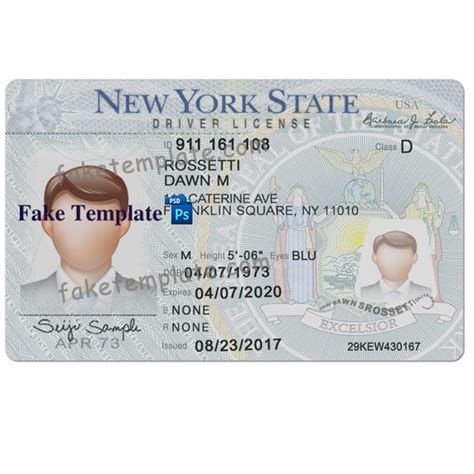 Download New York State Drivers License Template Psd Rtsjc