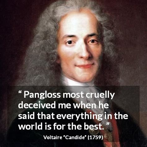 “pangloss Most Cruelly Deceived Me When He Said That Everything In The