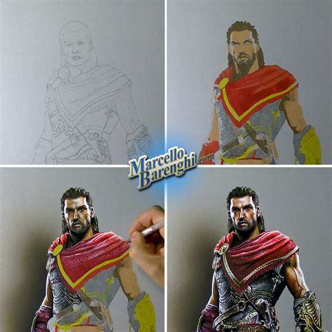 Drawing Alexios Assassins Creed Odyssey On Behance