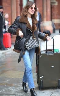 Alexa Chung Catches Train To London After Pfw Daily Mail Online