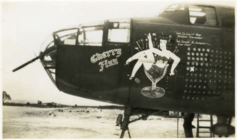 Nose Art On The B 25 Mitchell Bomber Cherry Fizz In Europe Between