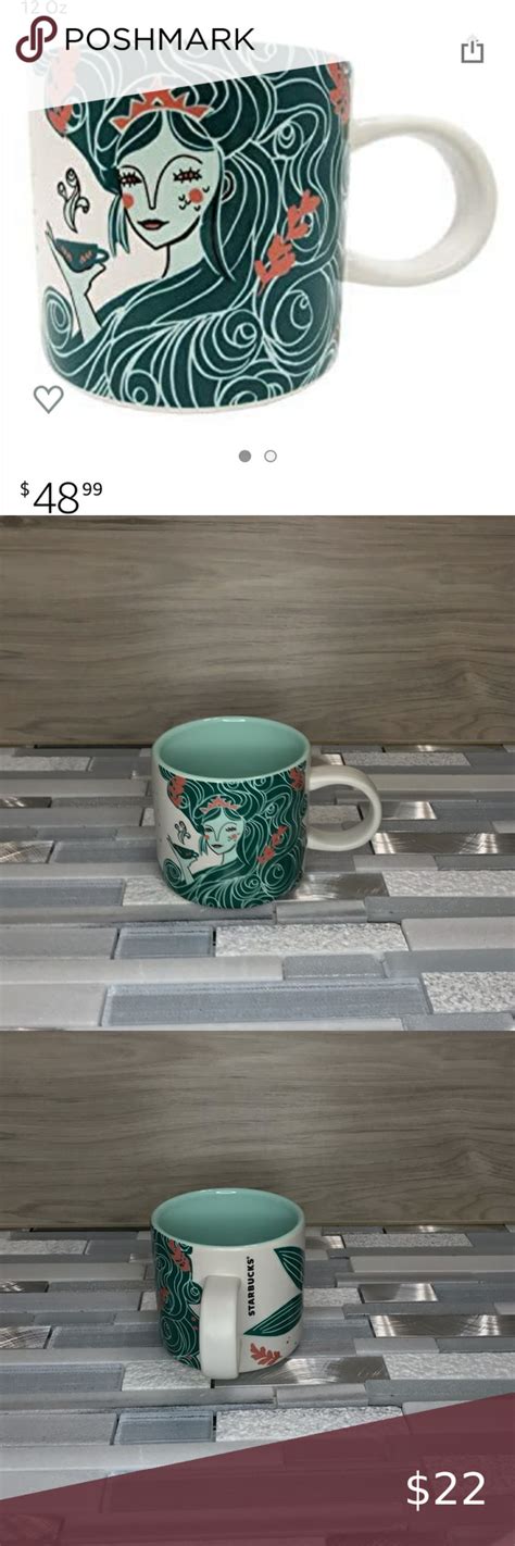 Starbucks Holiday 2018 Aqua Siren Mermaid Mug 12oz Mermaid Mugs Mugs