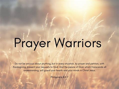 Prayer Warrior Update Sunday September 6th Chenal Valley Church