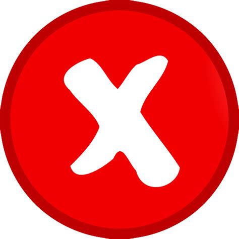 Wrong Sign Transparent Background - PNG Mart