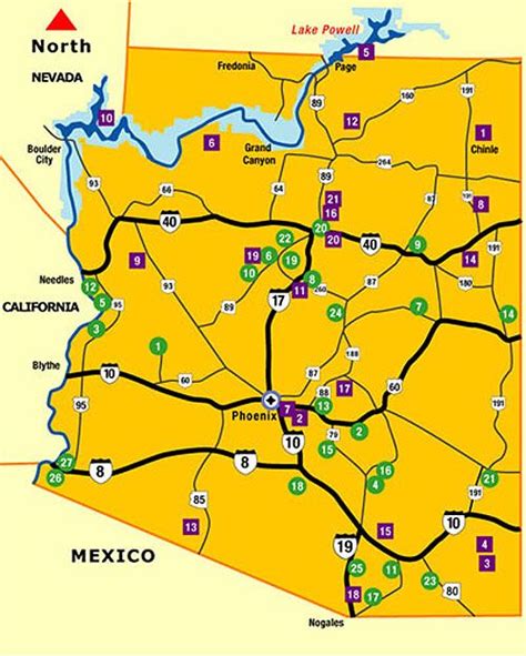 arizona state parks national parks in arizona map locations arizona map state park