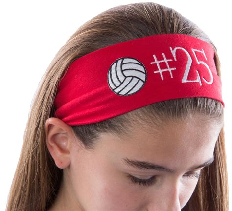 Volleyball Headband With Personalized Monogrammed Embroidered