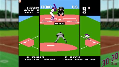Tecmo Baseball Nes Gameplay Youtube