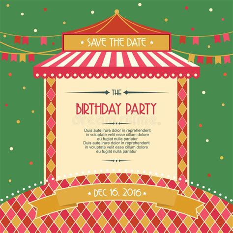 Birthday Party Or Celebration Invitation Stock Illustration