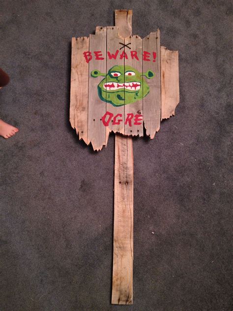 Beware Of Ogre Sign I Made From Pallets I Painted It With My Kids