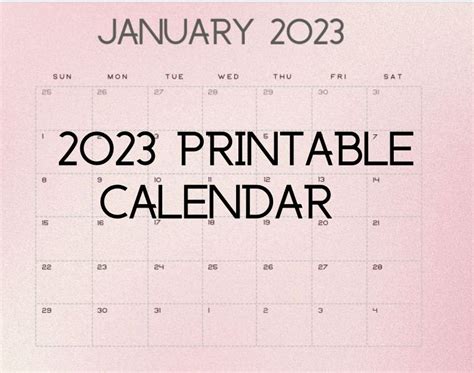 2023 Printable Monthly Calendar In 2022 Monthly Calendar Printable