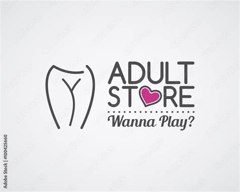 Adult Store Logo Design Cute Sex Shop Badge Template Sexy Label Vector Xxx Elements