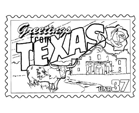 Texas Coloring Pages Printable