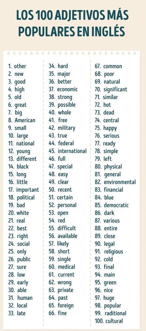Lista De Palabras En Ingles