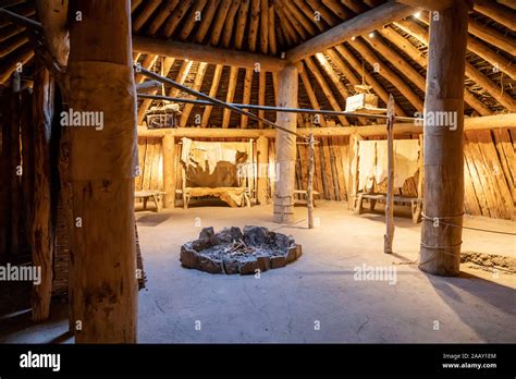 Stanton North Dakota The Inside Of A Reconstructed Earthlodge At The