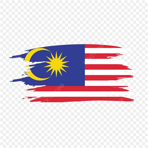 Malaysia Flag Clipart Transparent Background Stylized Designs Such As