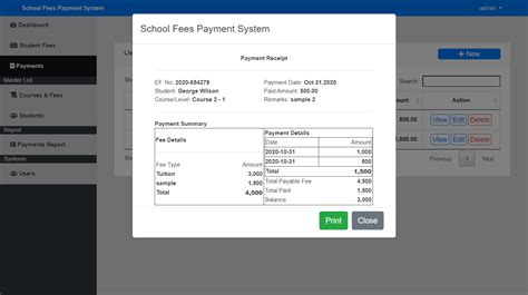 School Fees Payment Management System In Php Mysql Free Source Code