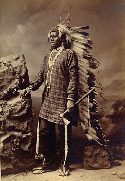 An Old Photograph Of Eagle Plume Aka Quyulange Kansas Sept 1877 Old