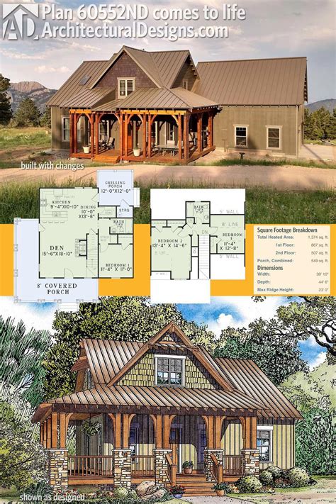 Architectural Designs Rustic House Plan 60552nd Comes To Life With
