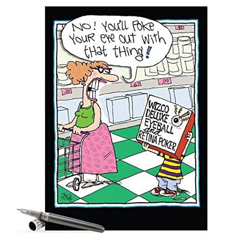 J0082 Jumbo Funny Mothers Day Card Poke Your Eye Out With Envelope
