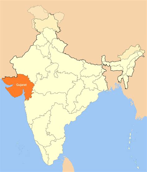 Location Map of Gujarat • Mapsof.net