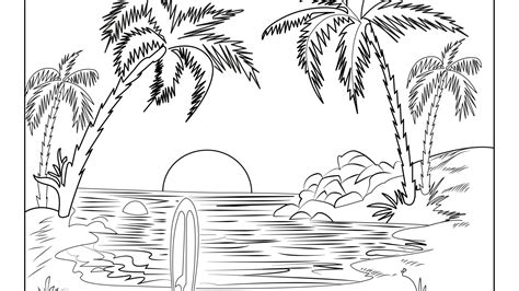 Winter Landscape Coloring Pages at GetDrawings | Free download