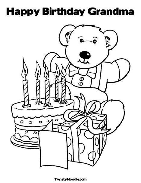 Happy 1st birthday coloring page. fashion coloring pages | ... Birthday Grandma Coloring ...