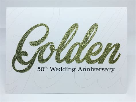 Golden 50th Wedding Anniversary Card