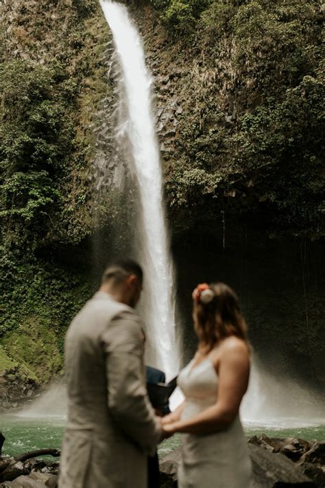 Costa Rica Waterfall Elopement At La Fortuna Falls Wandering Weddings