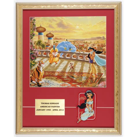 Thomas Kinkade Aladdin 16x20 Custom Framed Print Display With Patch Pristine Auction