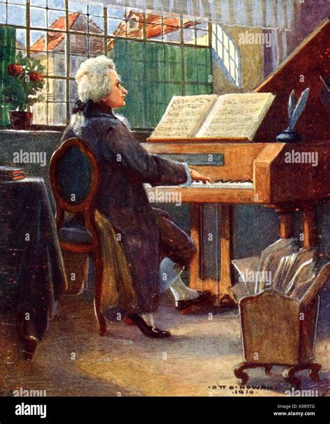 Wolfgang Amadeus Mozart En El Piano Compositor Austríaco 1756 1791