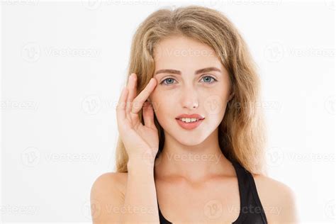 Beautiful Caucasian Woman Isolated On White Background Anti Aging And Wrinkles Concept Skin