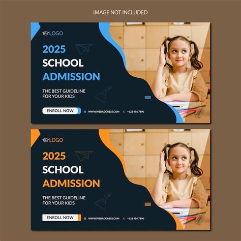 Premium Vector School Admission Web Banner Template Premium Eps