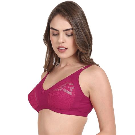 Burgundy Blended Cotton Women Color Cotton Bra Rs 80 Piece Arun Trading Company Id 15357533055