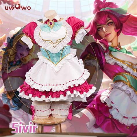 Uwowo Game League Of Legends Cafe Cuties Sivir Maid Cosplay Costume